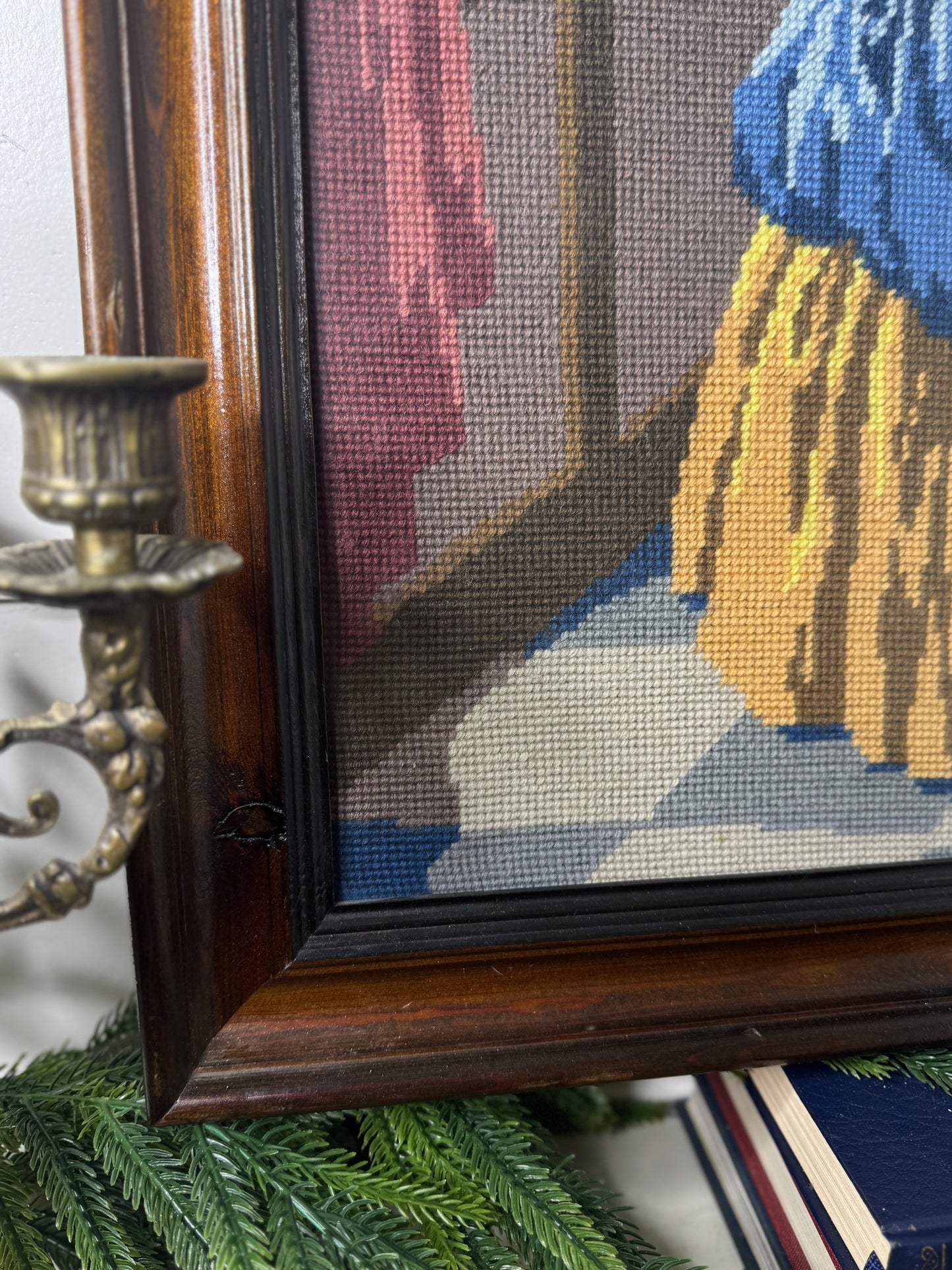 The Gentle Nanny – Hand-Stitched Gobelin Embroidery Art