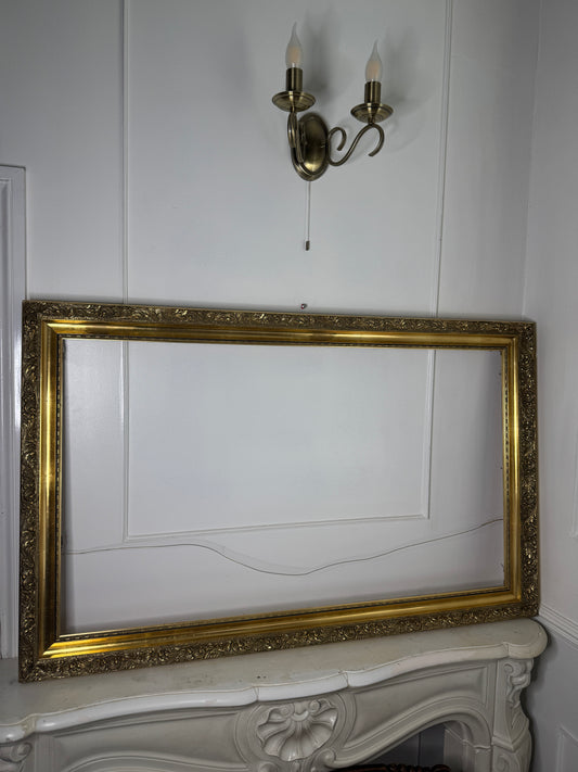Extra Large - Antique Gold Flower Detailed Ornate Frame