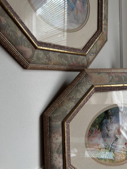 Vintage Fine Art Print Pair – “Just the Two of Us”