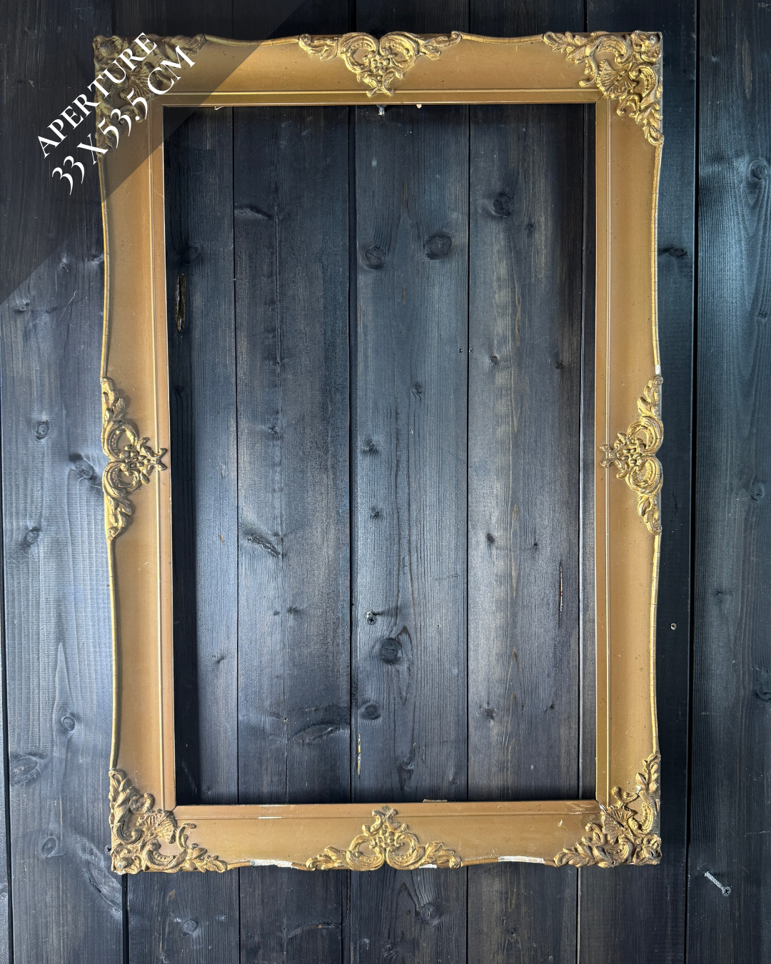 Antique Ravienne Decorative Gold Ornate Frame From France