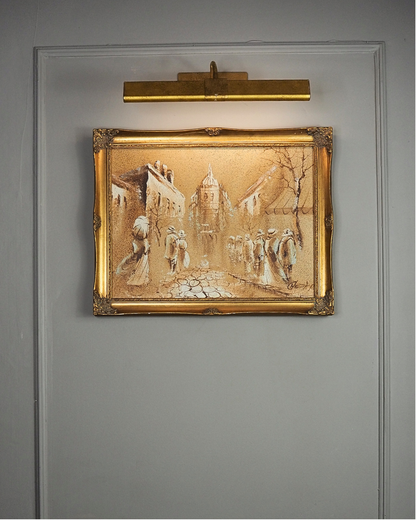Vintage Original Boris Chezar Oil - Mid Century Sand Painting
