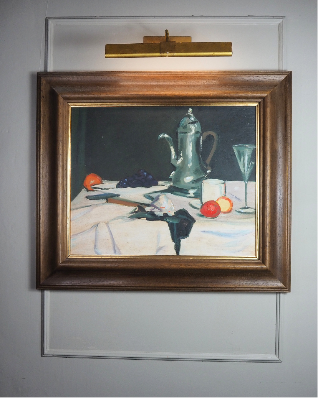 Scottish Colourist Inspired Still Life with Coffee Pot -Original Nichol Wheatley Oil Painting