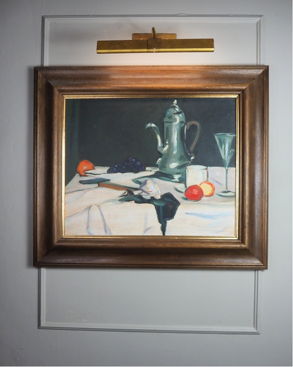 Scottish Colourist Inspired Still Life with Coffee Pot -Original Nichol Wheatley Oil Painting
