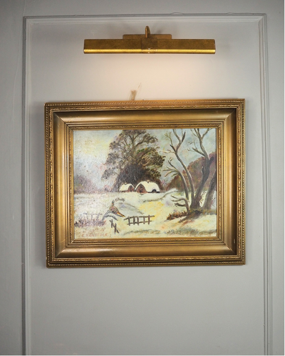 Frosted Landscape- Vintage Oil Painting by E. Henstock