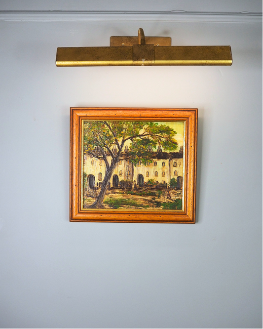 Spanish Oil Painting M. Castle Original Vintage Impressionist Landscape