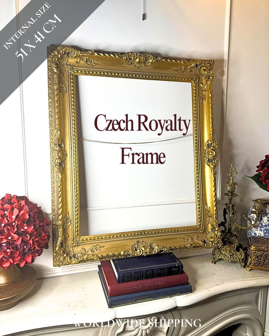 Czech Royalty – Vintage Gold Chippendale Gilt Frame