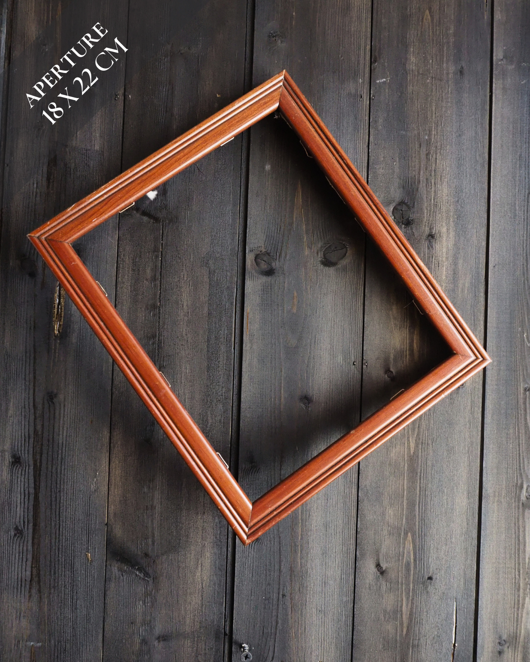 Vintage Mix of Wooden Frame Collection– Job lot ( 5 )- Rustic Wall Set