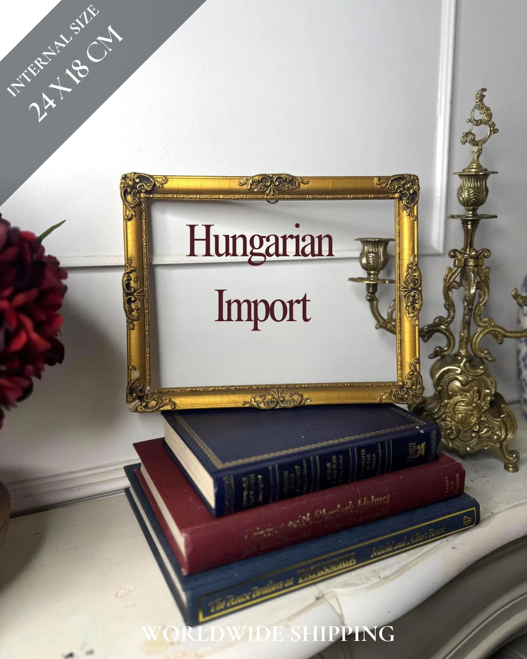 Luxurious Hungarian Small Vintage Gold Gilt Frame