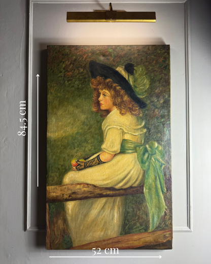 1957 Homage Oil Painting by H. Hutchings- A Daughter of Eve by Edward P. 1899