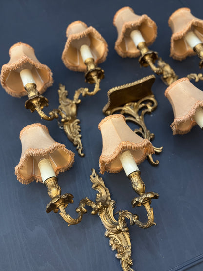 French Gilded Antique Wall Lights & Wall Scone