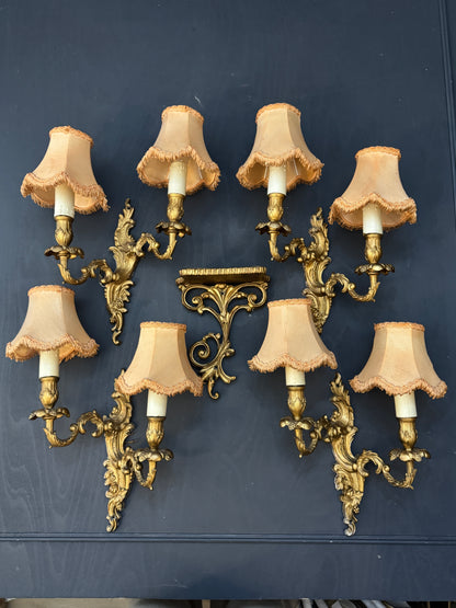 French Gilded Antique Wall Lights & Wall Scone