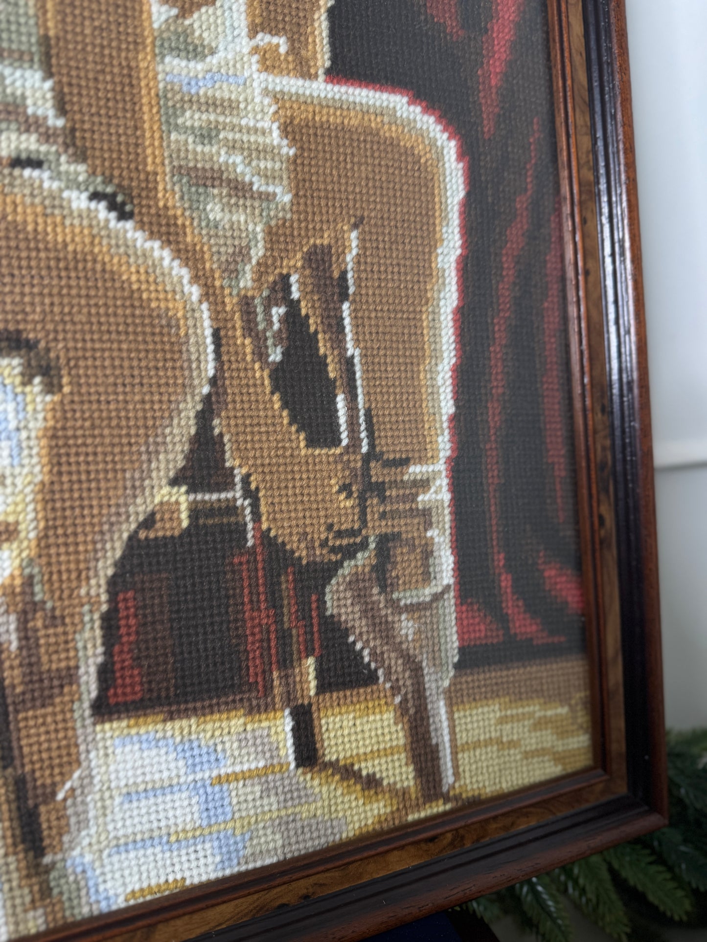 “The Graceful Dancer” – Hand-Stitched Gobelin Embroidery Art
