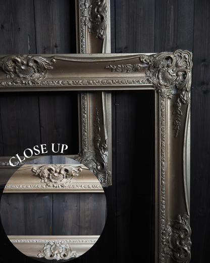 The Argentum -Silver Antique-Coloured Vintage Ornate Baroque Frame Pair