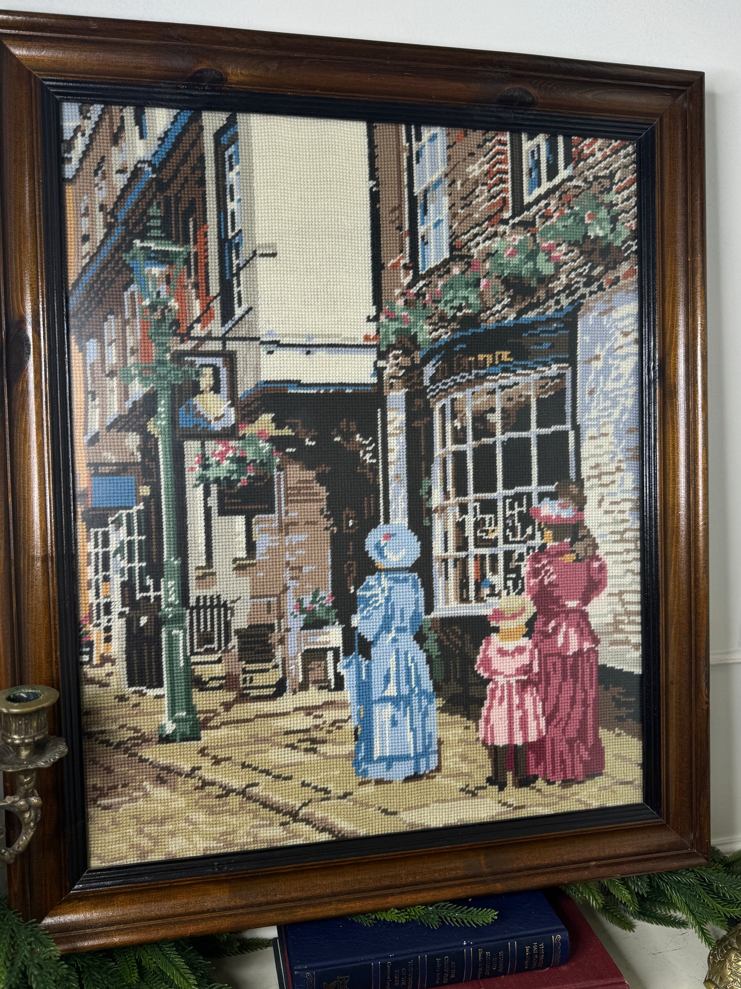 Stroll Through Time – Hand-Stitched Gobelin Embroidery Art