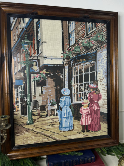 Stroll Through Time – Hand-Stitched Gobelin Embroidery Art