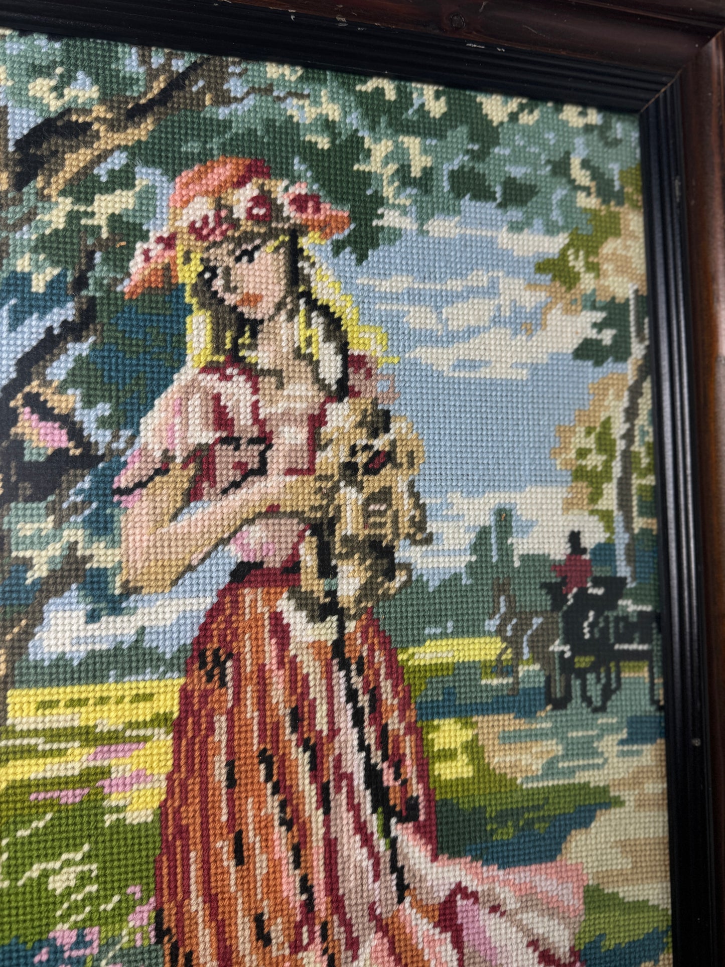 The Elegant Lady – Hand-Stitched Gobelin Embroidery Art