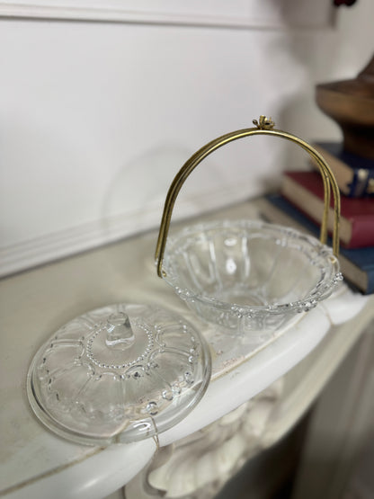 Antique Glass Jewellery Box and Decorative Trinket Storage for Keepsakes