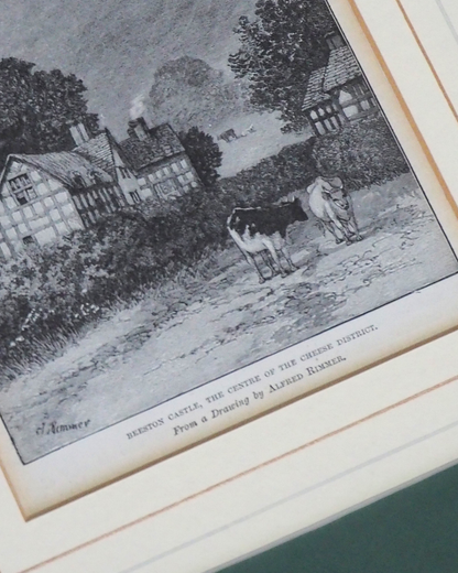 Alfred Rimmer Engravings Framed Oak Prints, Cheshire & Chester Antique Landscape Gallery Wall Set