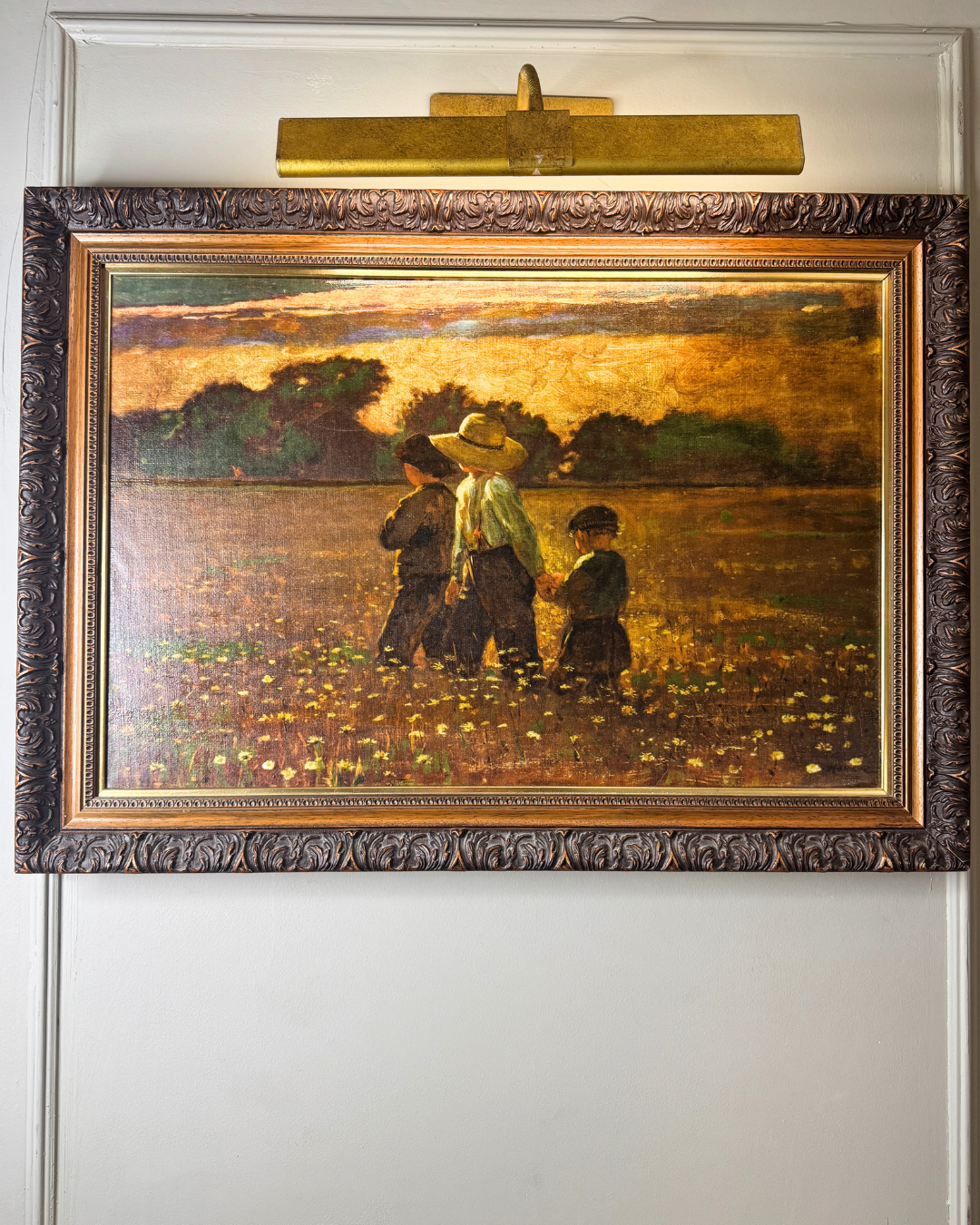 In the Mowing by Winslow Homer – Giclée Art Print in Ornate Heritage Frame