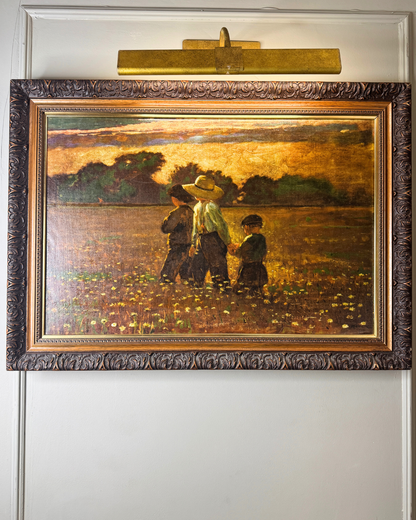 In the Mowing by Winslow Homer – Giclée Art Print in Ornate Heritage Frame