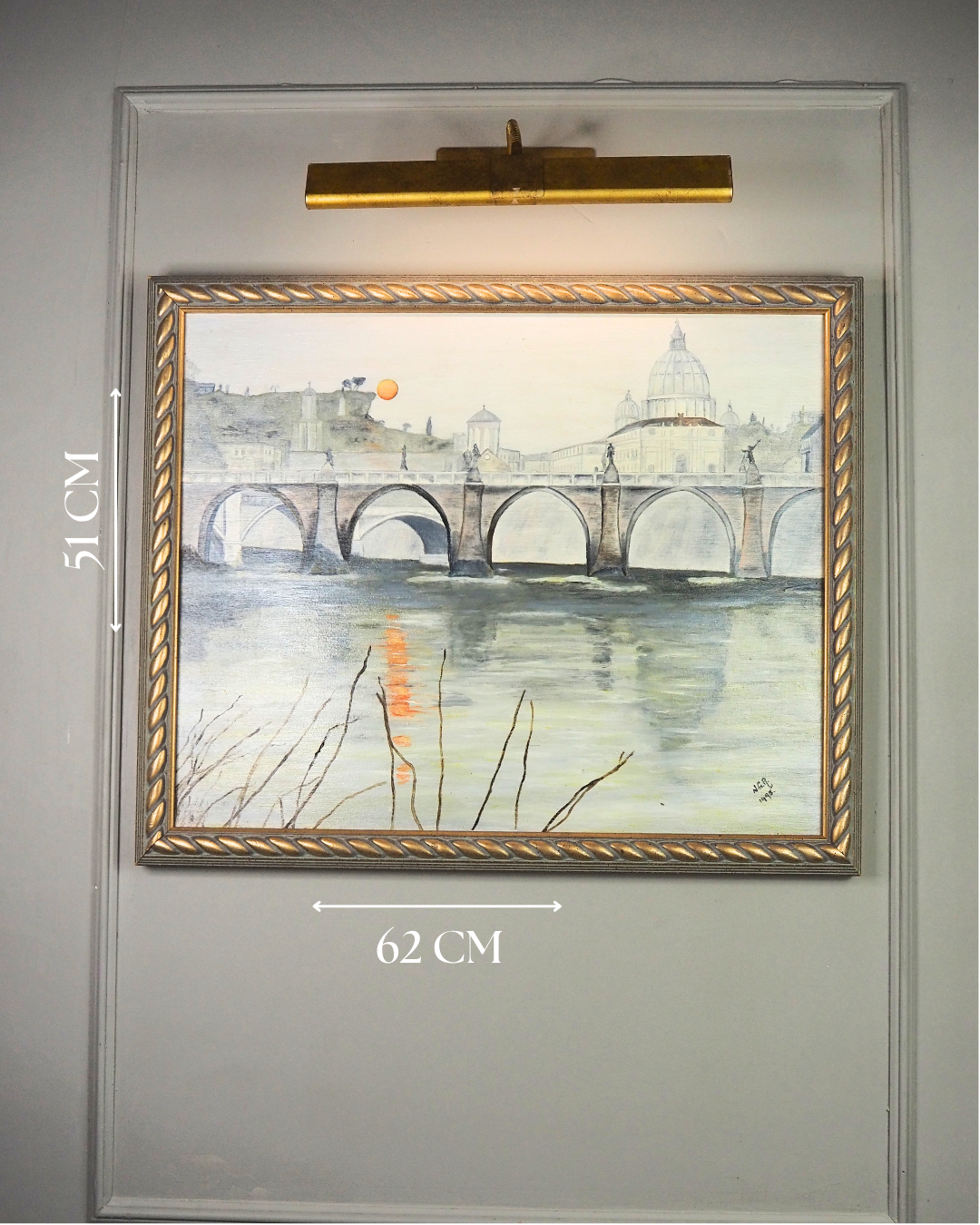 Dusk Over the Tiber - Original Oil Painting by N.G. Reynolds