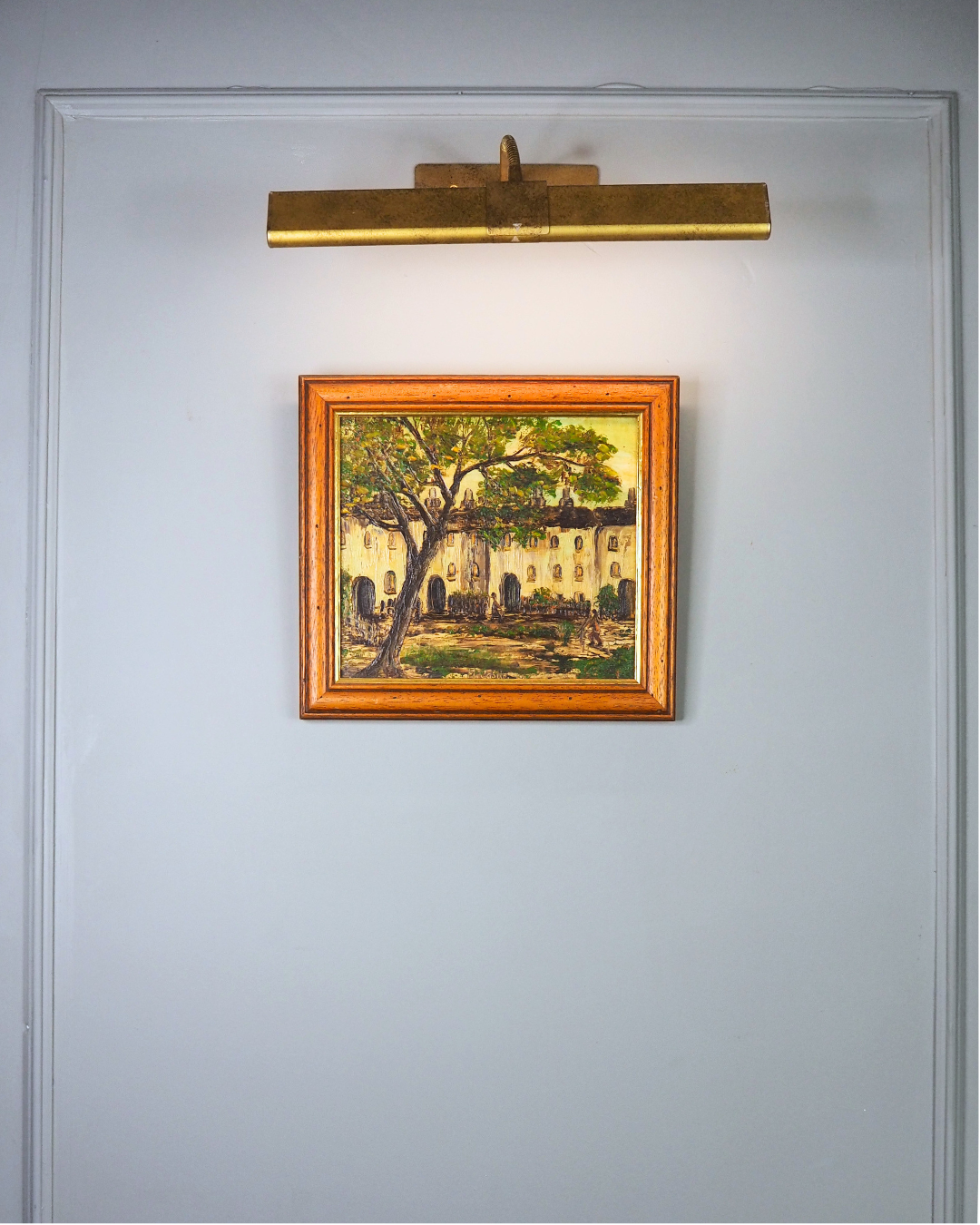 Spanish Oil Painting M. Castle Original Vintage Impressionist Landscape