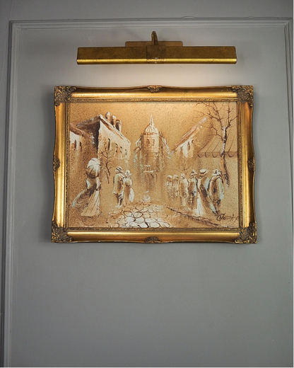 Vintage Original Boris Chezar Oil - Mid Century Sand Painting
