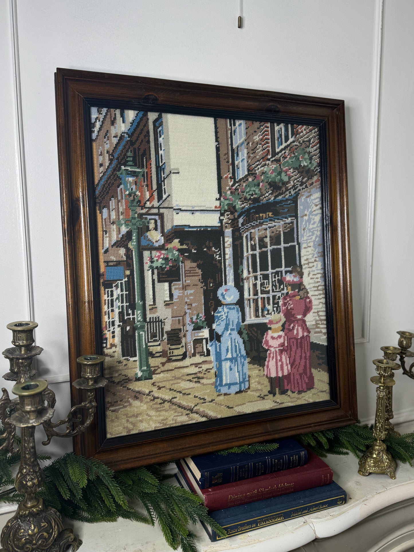 Stroll Through Time – Hand-Stitched Gobelin Embroidery Art