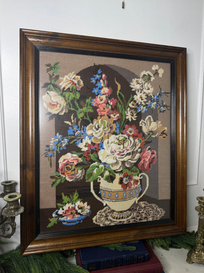 Rustic Elegance – Hand-Stitched Gobelin Embroidery Art