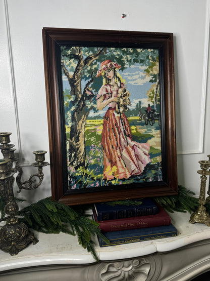 The Elegant Lady – Hand-Stitched Gobelin Embroidery Art