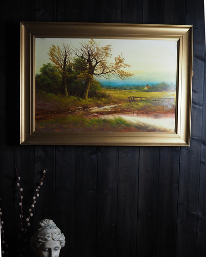 Antique Oil Painting – Signed G.J. (c. 1930–1940) 69 x 49 cm