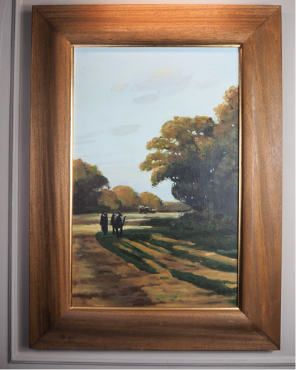 Cows in the Meadow -Original Nichol Wheatley Landscape Oil Painting