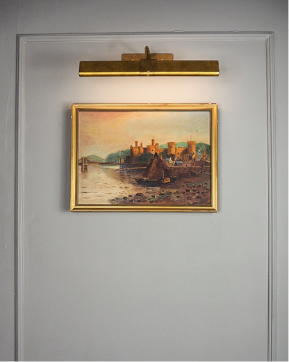 Harbour Serenity – Signed 1934 Vintage Seascape Oil Painting