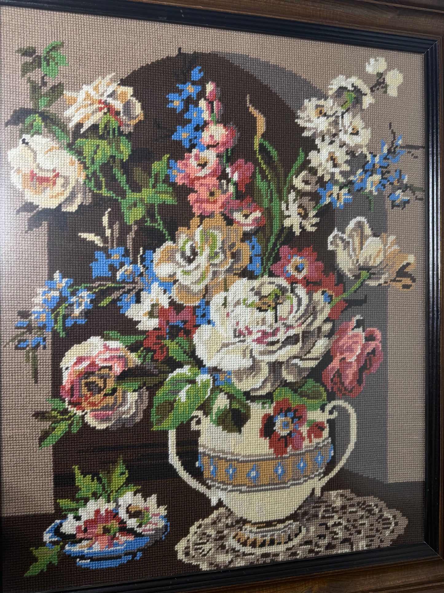 Rustic Elegance – Hand-Stitched Gobelin Embroidery Art