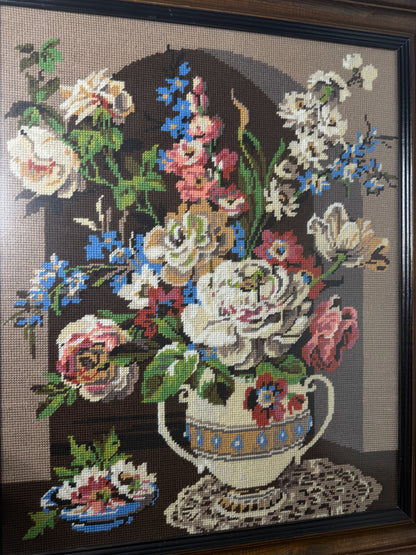 Rustic Elegance – Hand-Stitched Gobelin Embroidery Art