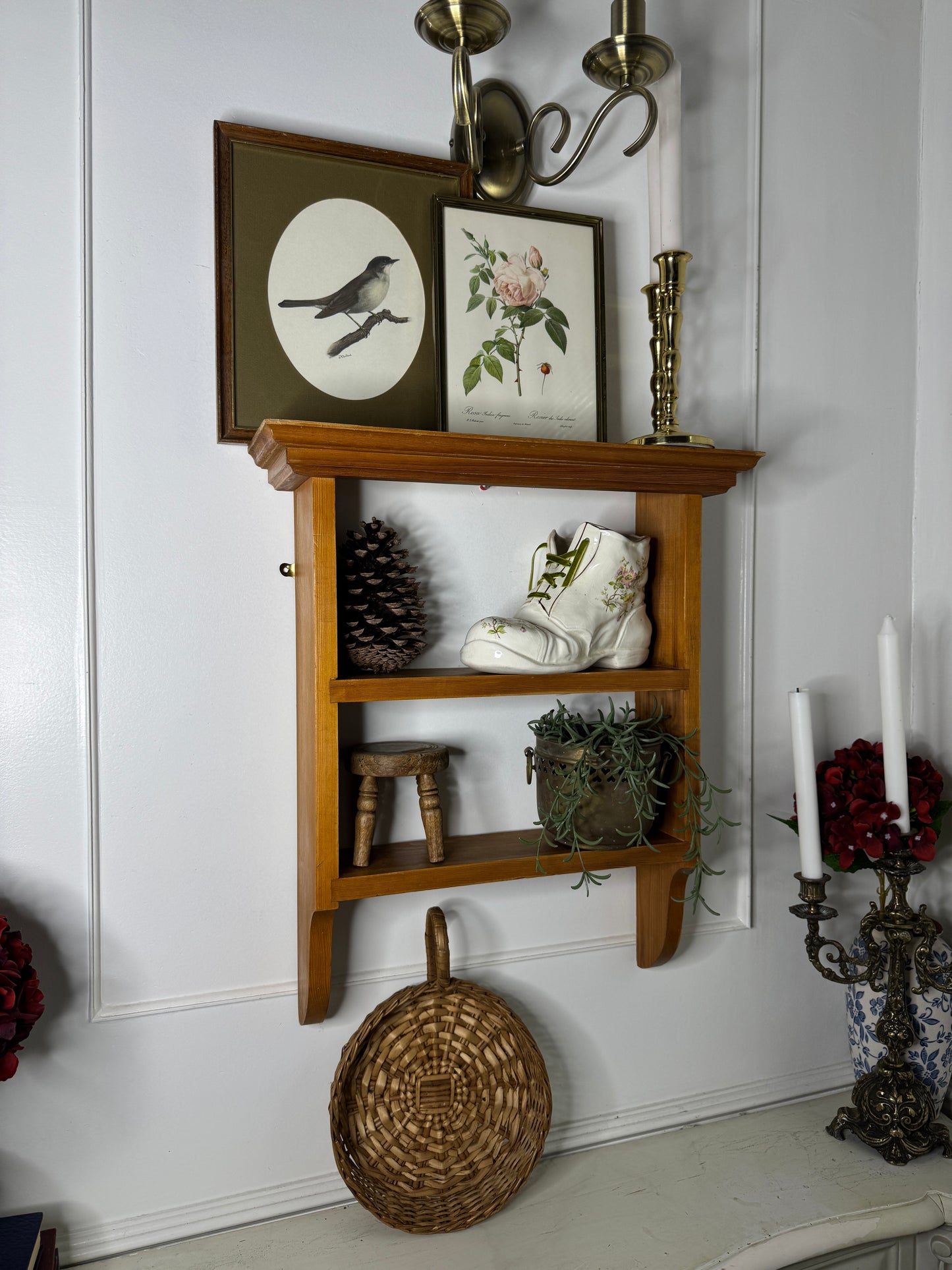 Vintage Pine Tier Shelf