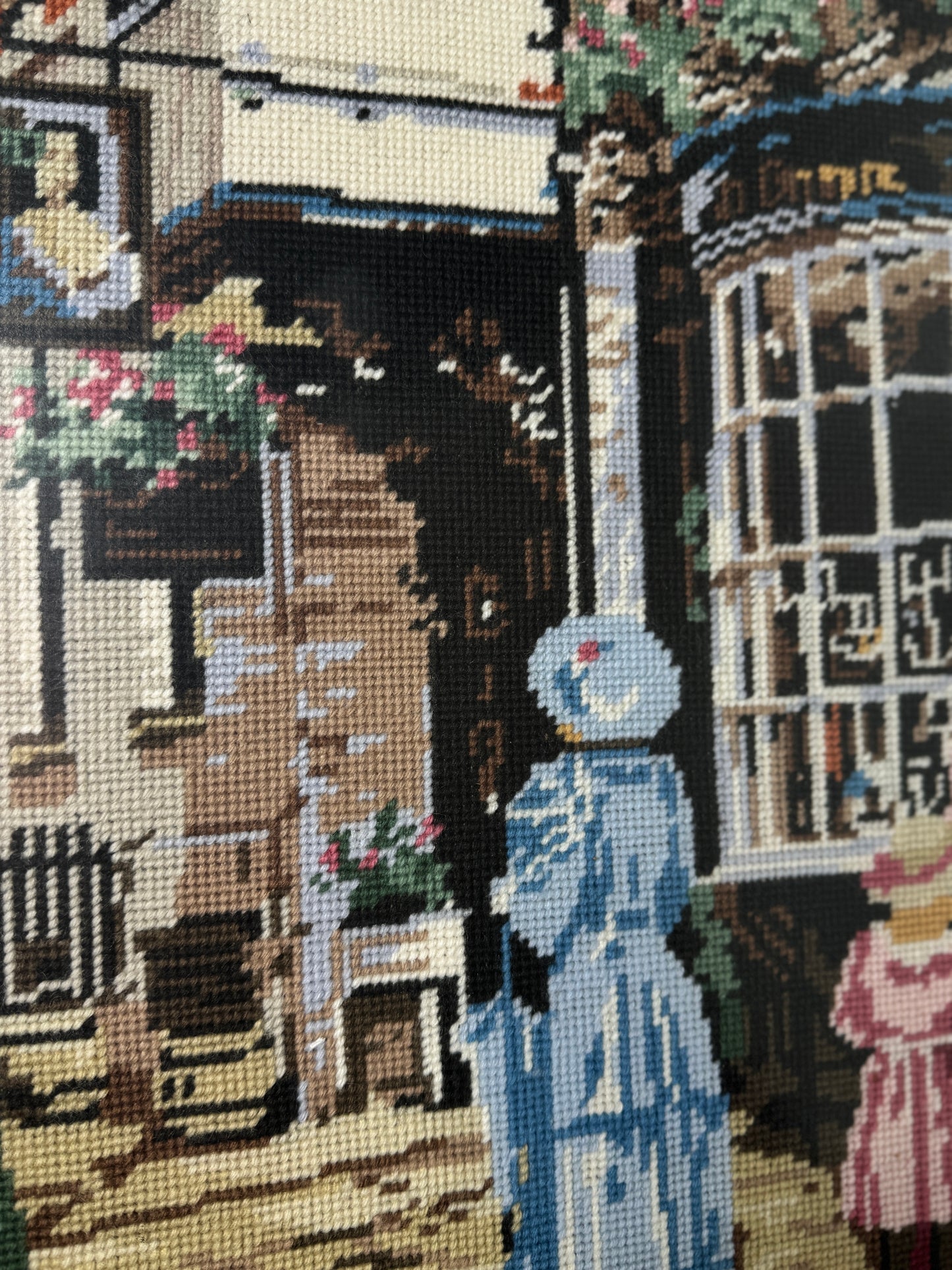 Stroll Through Time – Hand-Stitched Gobelin Embroidery Art