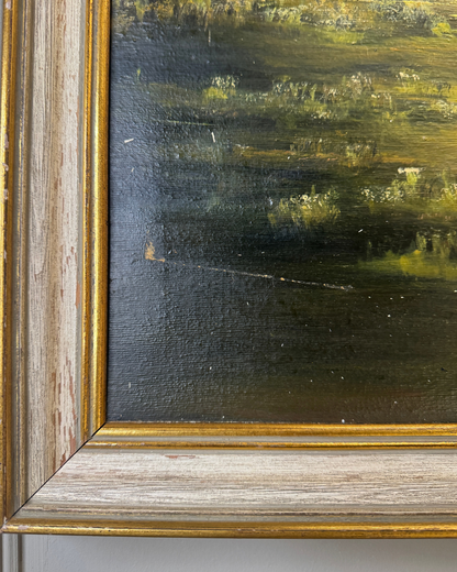 Vintage Original Oil Painting by Grace Greswell – Rustic Countryside Landscape