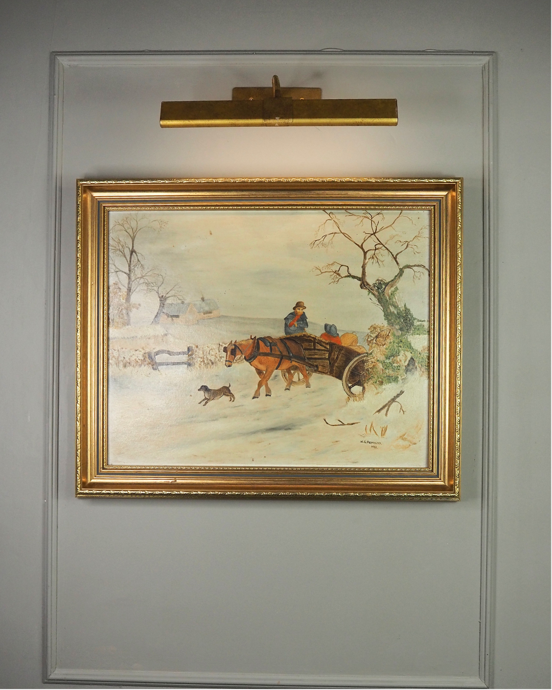 After a Hard Day – Original Oil Painting by N.G. Reynolds (1981)