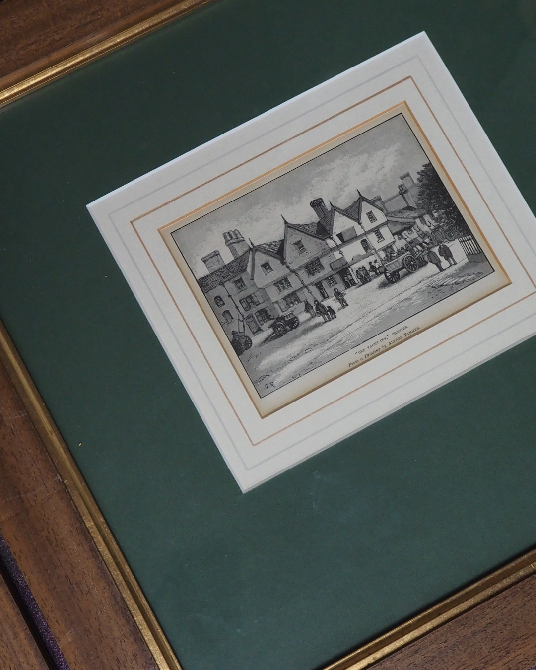 Alfred Rimmer Engravings Framed Oak Prints, Cheshire & Chester Antique Landscape Gallery Wall Set