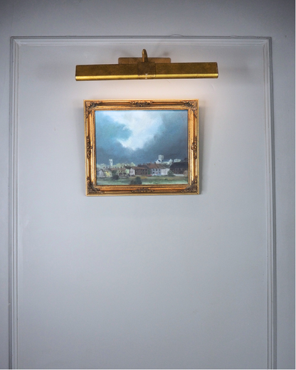 Storm Over Norwich Oil Painting Vintage Landscape