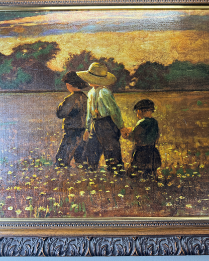 In the Mowing by Winslow Homer – Giclée Art Print in Ornate Heritage Frame