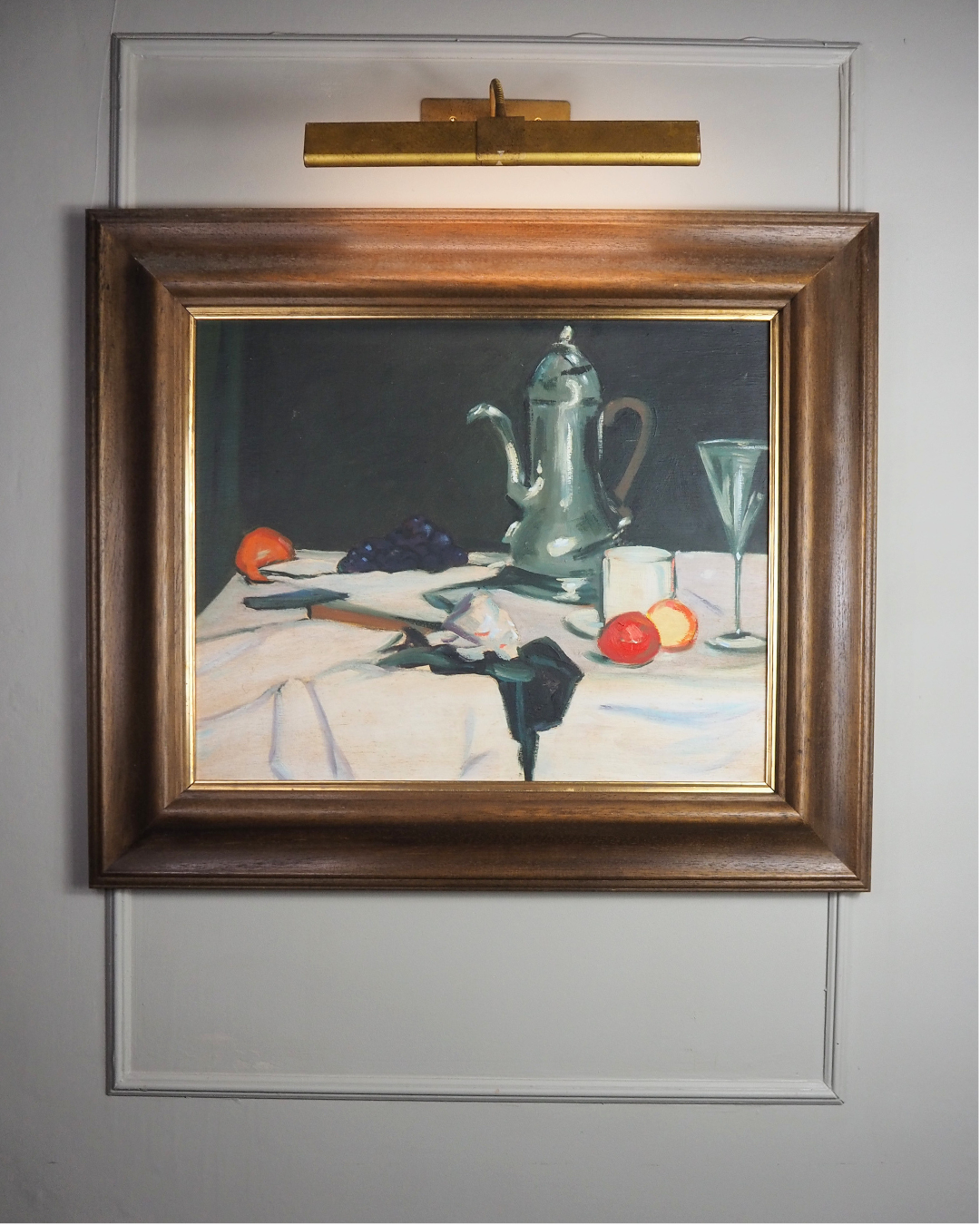Scottish Colourist Inspired Still Life with Coffee Pot -Original Nichol Wheatley Oil Painting