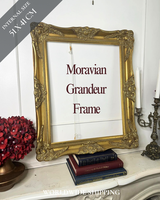 Moravian Grandeur – Czech Vintage Ornate Gold Gilt Frame