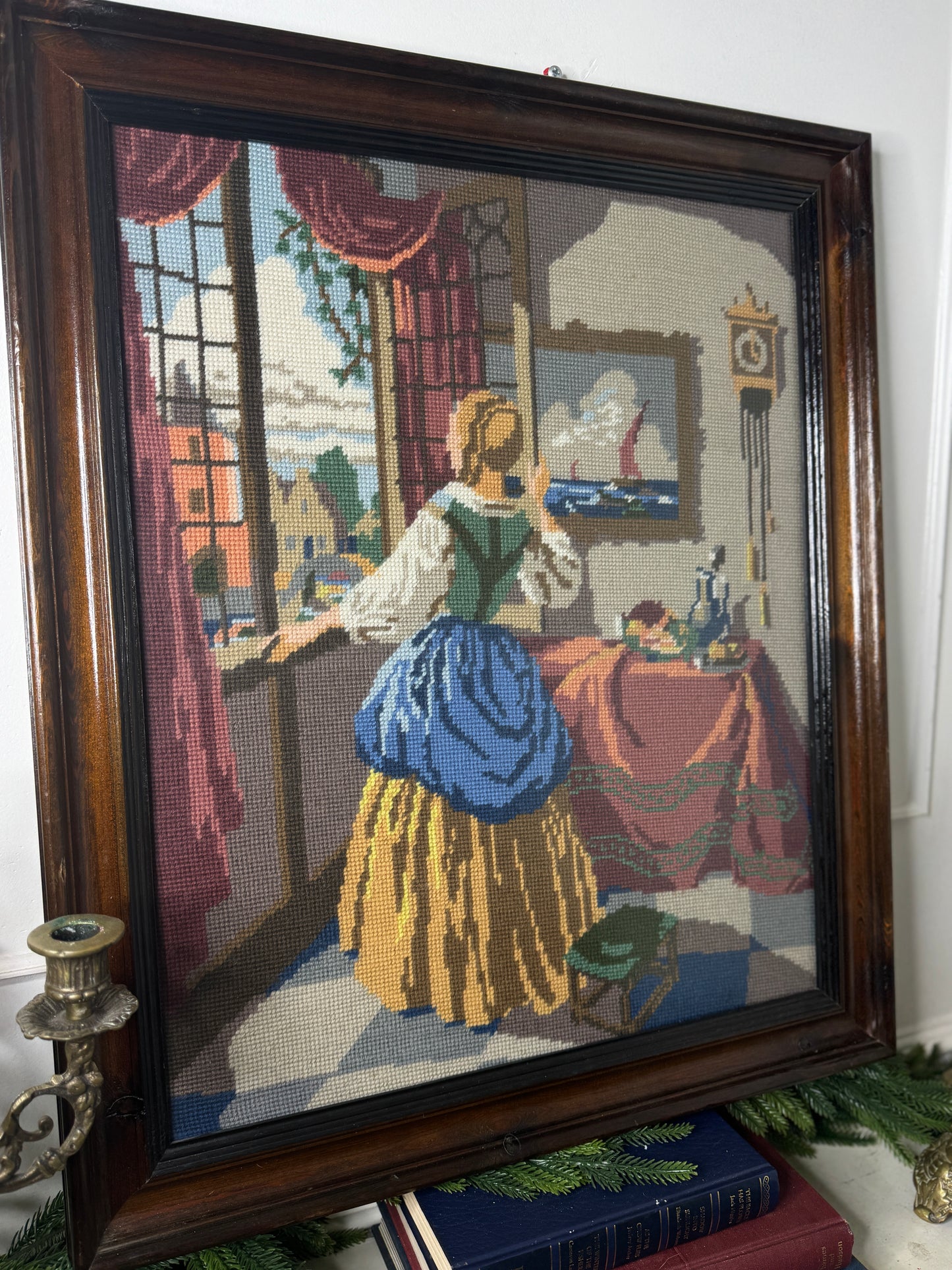 The Gentle Nanny – Hand-Stitched Gobelin Embroidery Art