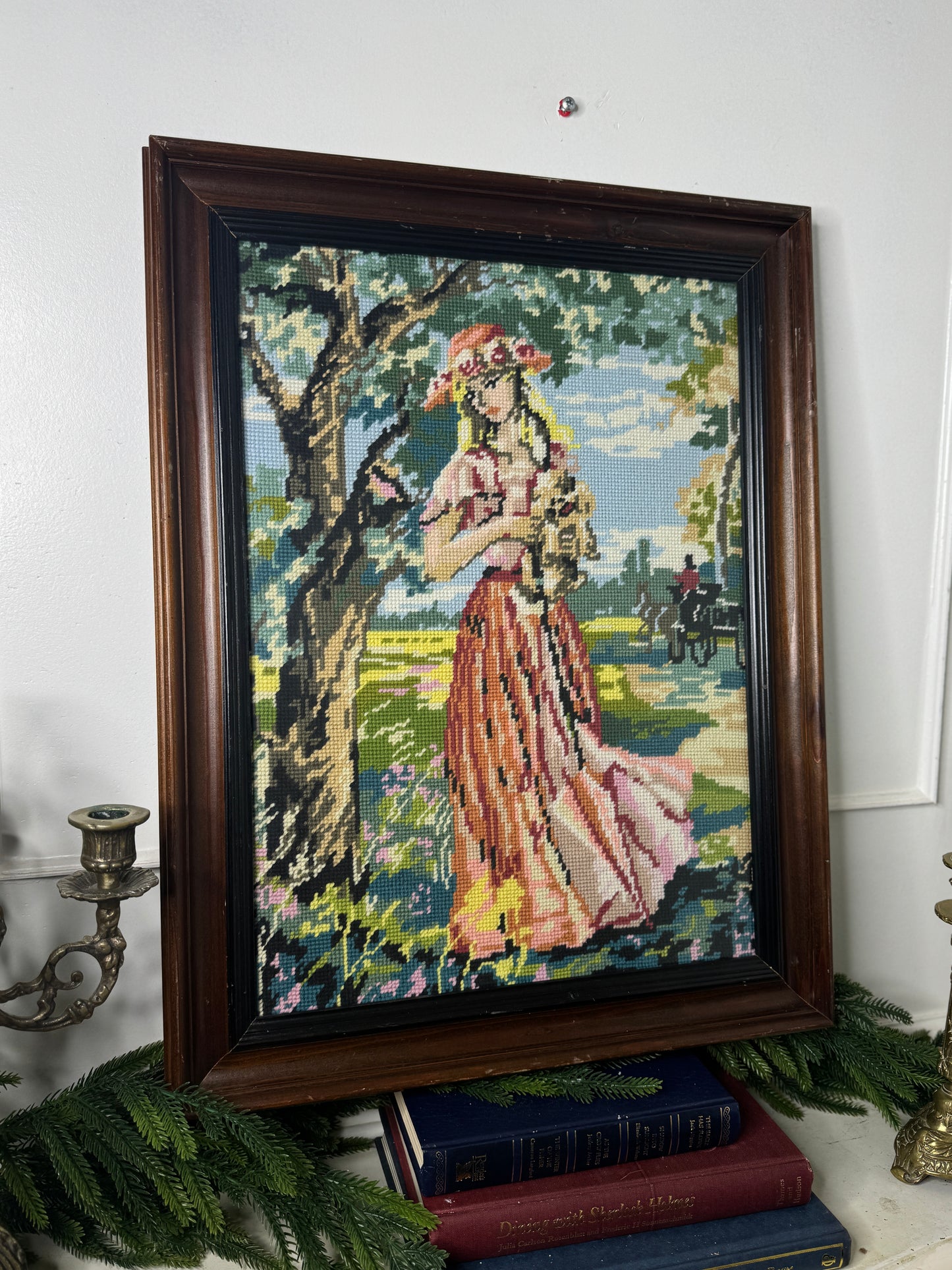 The Elegant Lady – Hand-Stitched Gobelin Embroidery Art