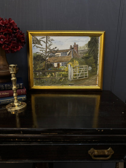 The Golden Garden Path - Original Oil Painting by N.G. Reynolds