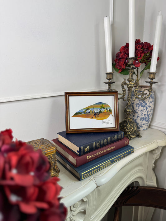 Australian Oil Painting on Gumtree Leaf by Corrie Hulst
