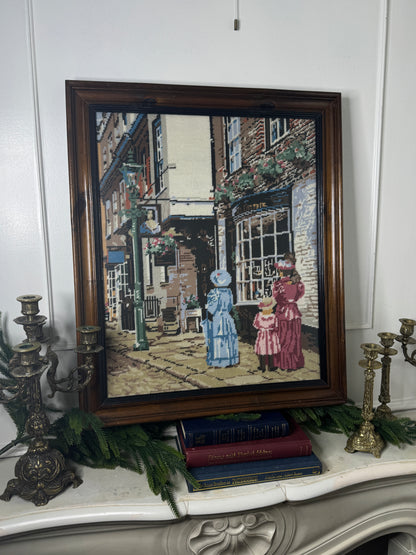 Stroll Through Time – Hand-Stitched Gobelin Embroidery Art