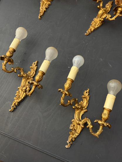 French Gilded Antique Wall Lights & Wall Scone